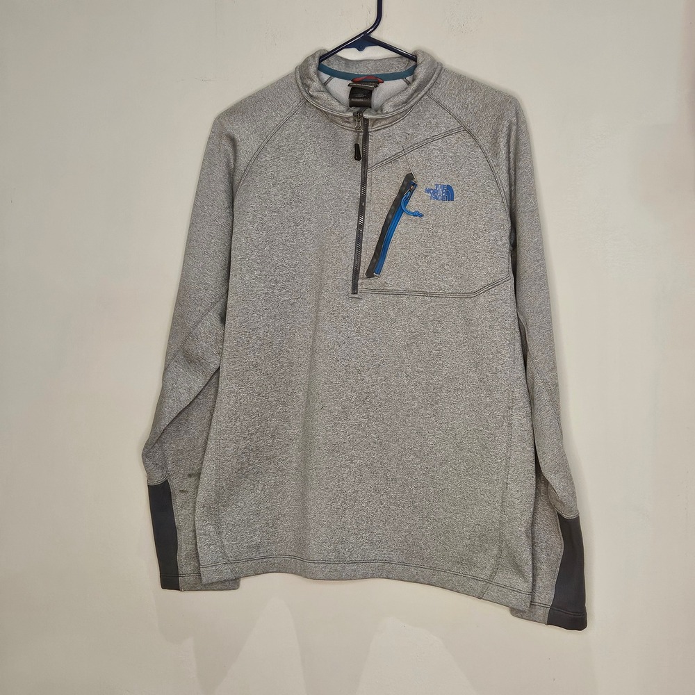 North Face Pullover Gray Lg Quarter Zip Pullover Gorpcore Utility Hiking Outdoor